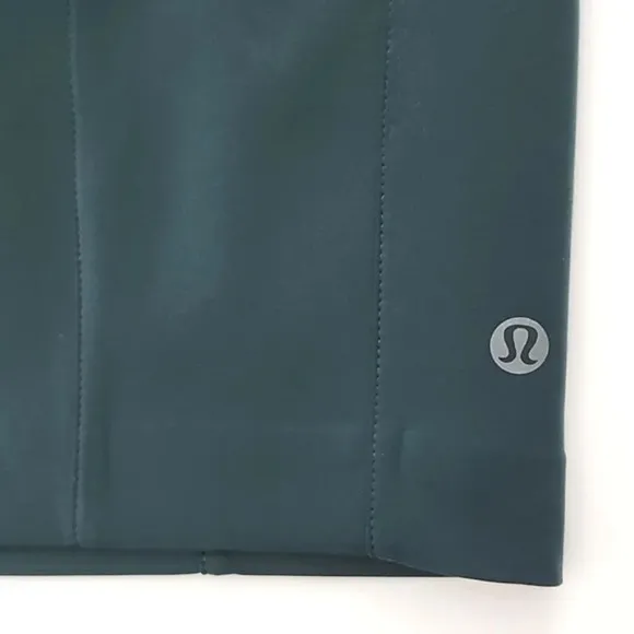 Lululemon &amp;Go Cityfarer Dark Fuel Green Stretch Mini Slip On Pencil Skirt Size 4
