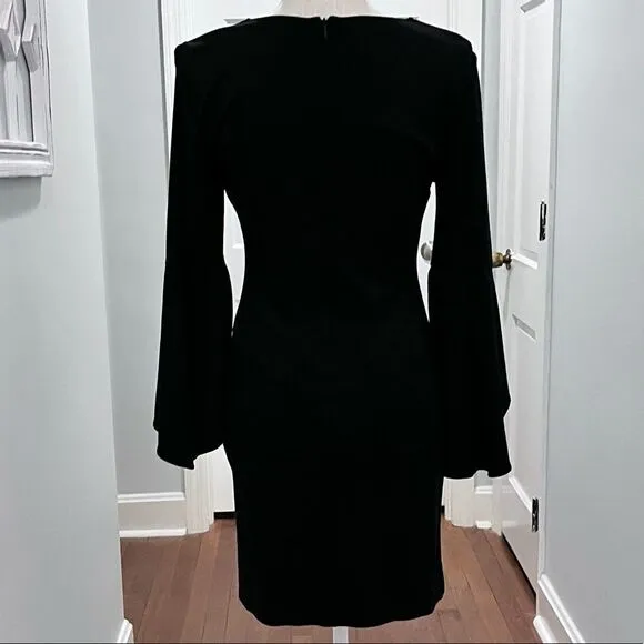 Lulu’s Classy yet sexy Double Flair flounce sleeves bodycon dress