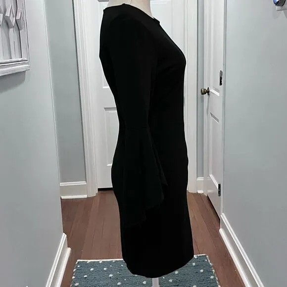 Lulu’s Classy yet sexy Double Flair flounce sleeves bodycon dress