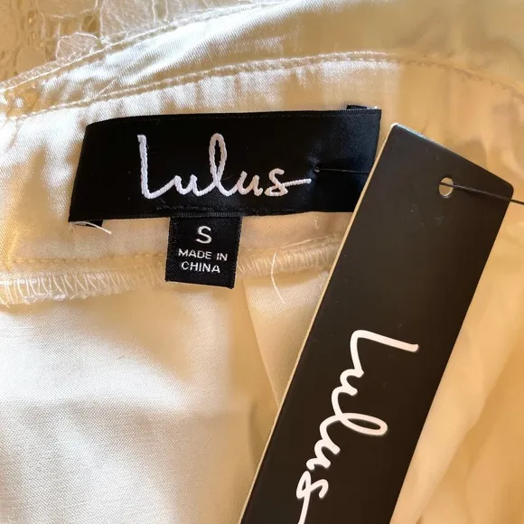 Lulus Now That I've Found You Lace Tiered Maxi Dress In White Size Small New