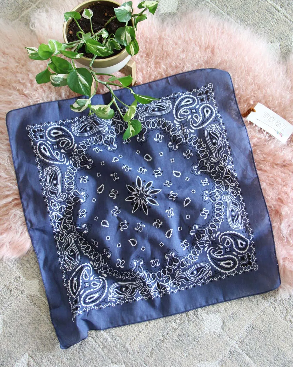 Luxe Cotton Bandana in Blue