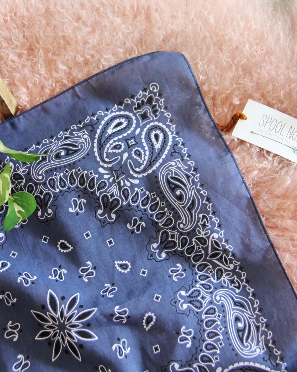 Luxe Cotton Bandana in Blue