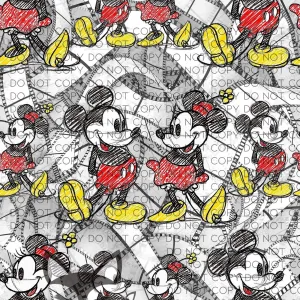 M and M Film Colored Pencil Fabric