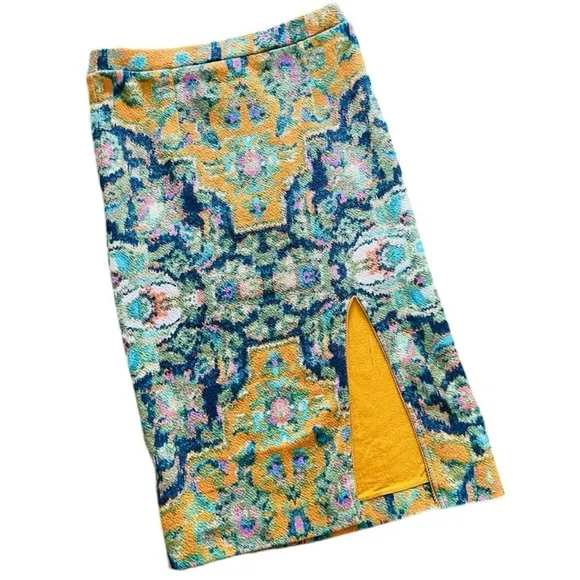 Maeve Anthropologie Tapestry Pencil Skirt Stretch Medium​​