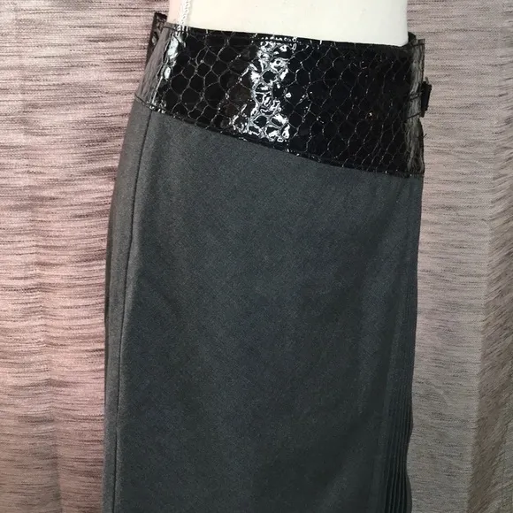 MAG BY MAGASCHONI GRAY WOOL PENCIL SKIRT SIZE 6