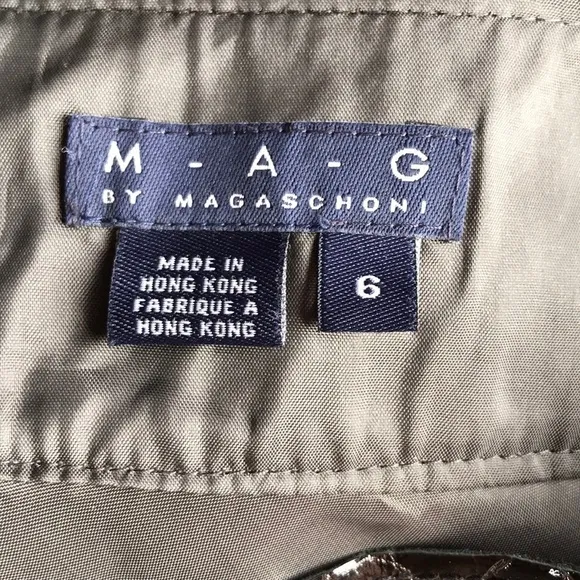 MAG BY MAGASCHONI GRAY WOOL PENCIL SKIRT SIZE 6