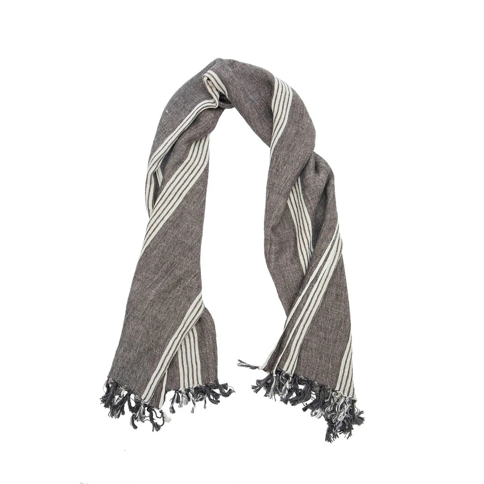 Marker Stripes Linen Throw