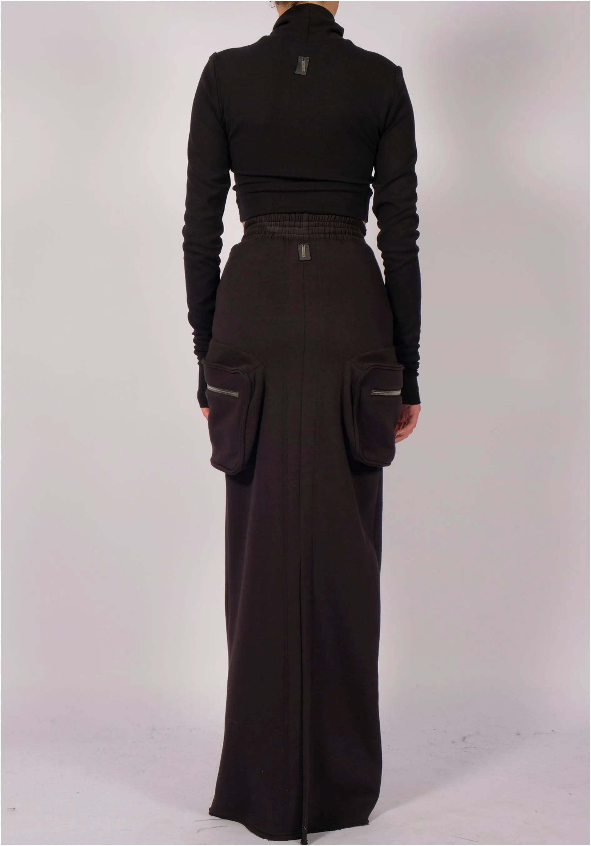 Maxi Sweatshirt Skirt with Pockets