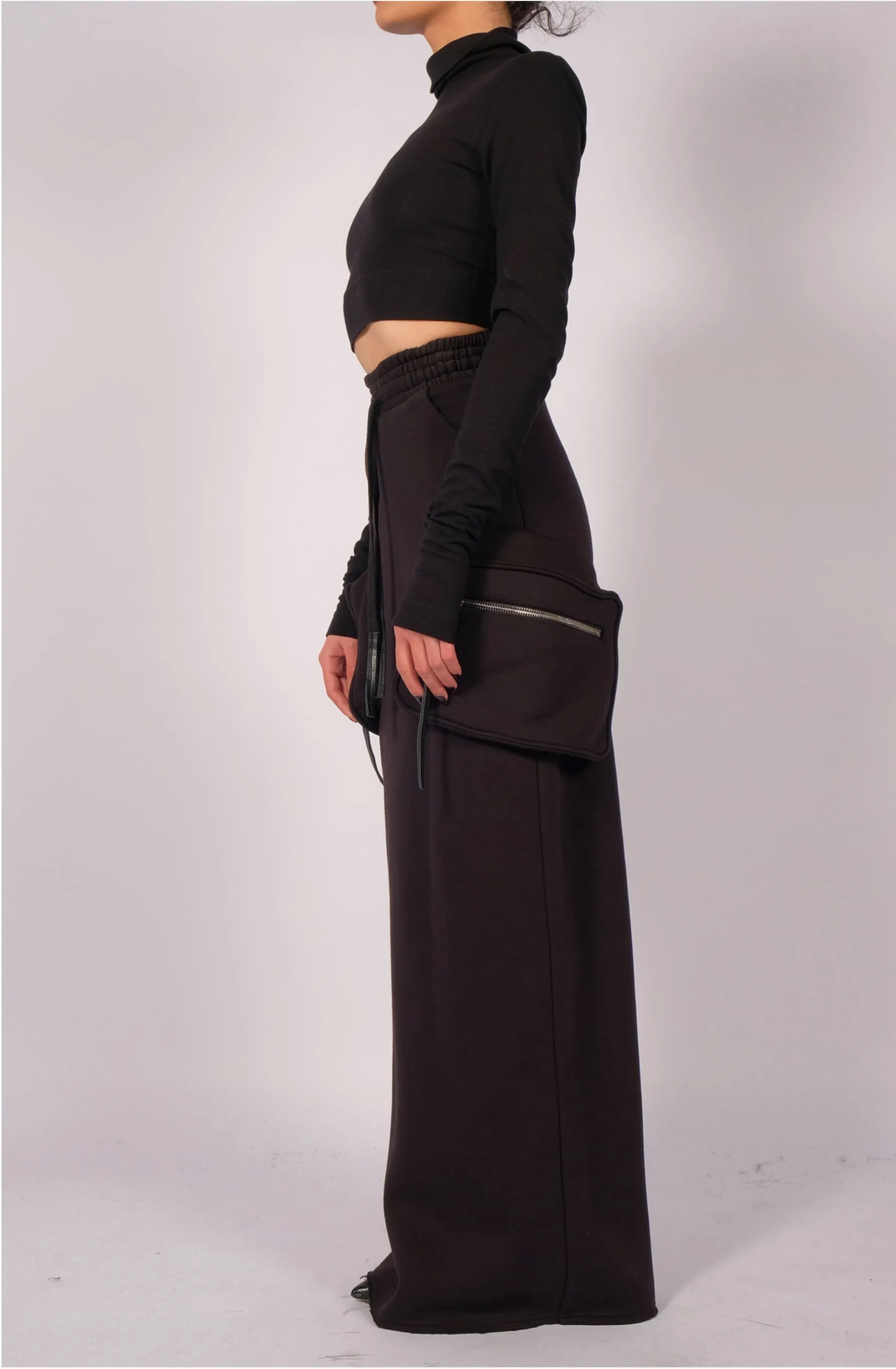 Maxi Sweatshirt Skirt with Pockets