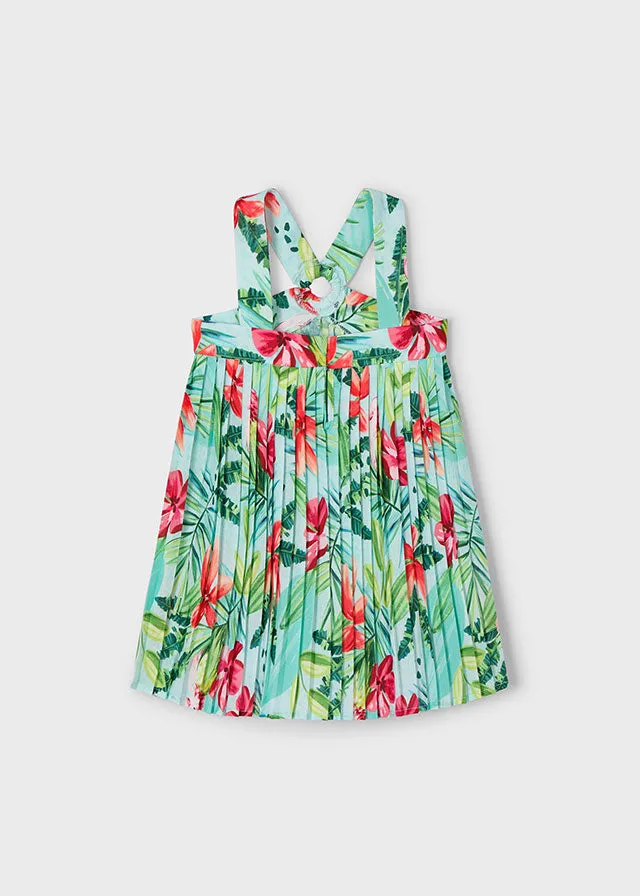 Mayoral 3934 Aqua Pleated Dress In Stock Now
