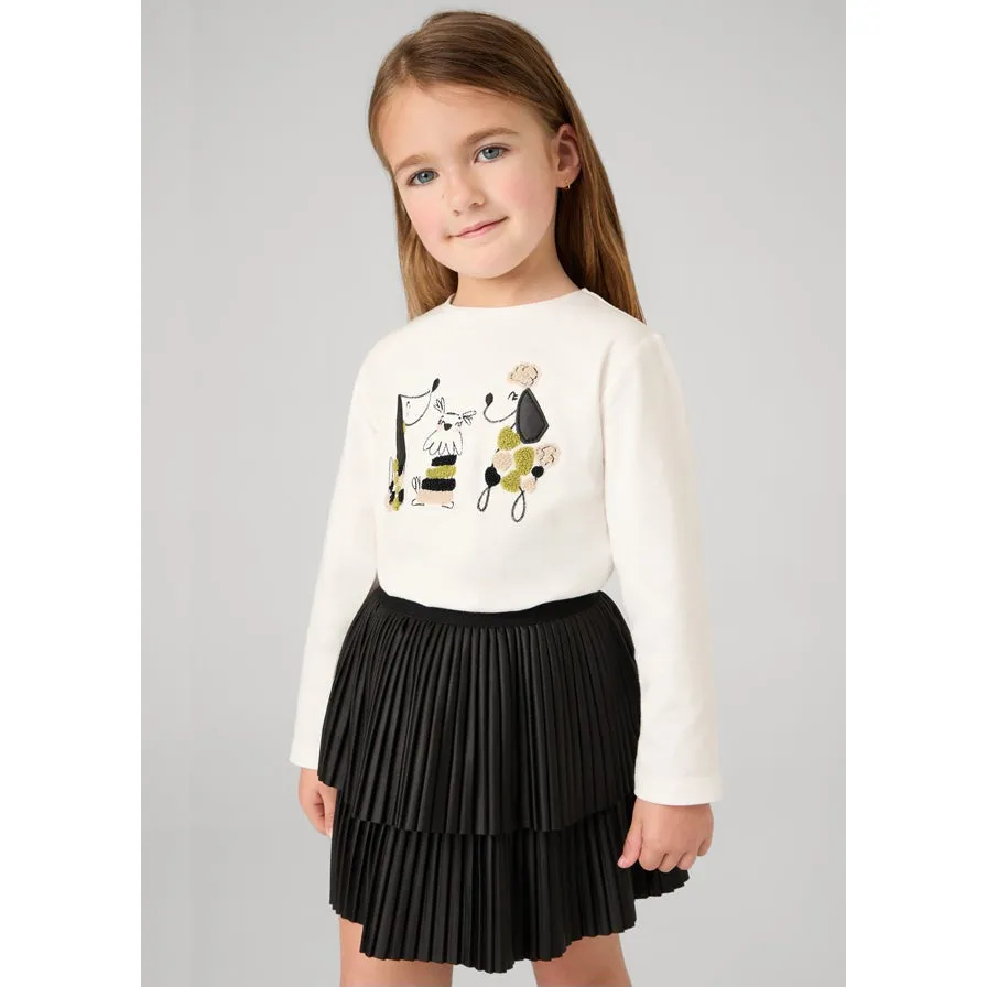 Mayoral Black Pleated Skirt