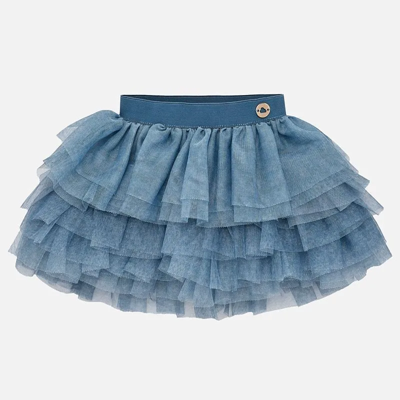 Mayoral Indigo Tulle Skirt
