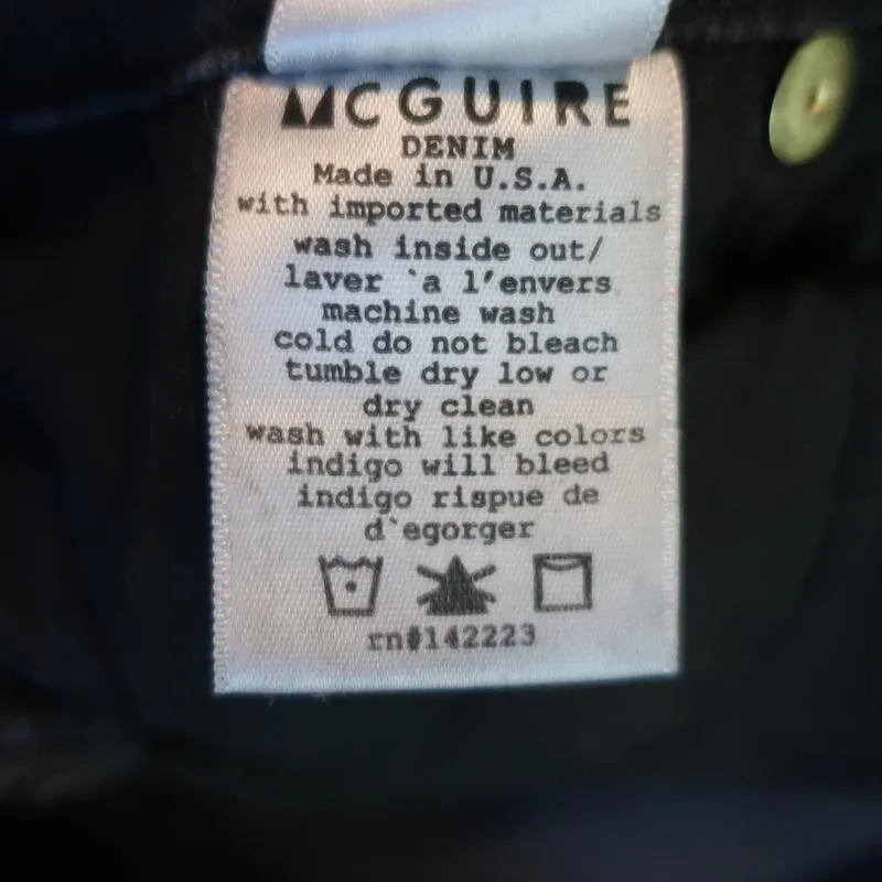 McGuire Pencil Skirt Neverland Black Stretch Denim Size 24 NEW
