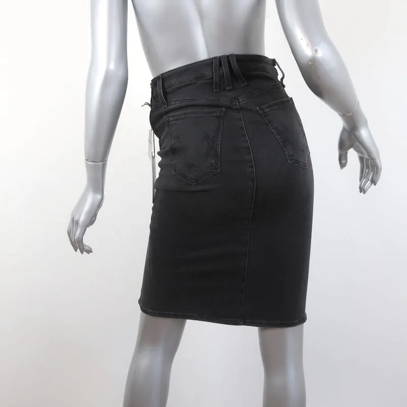McGuire Pencil Skirt Neverland Black Stretch Denim Size 24 NEW