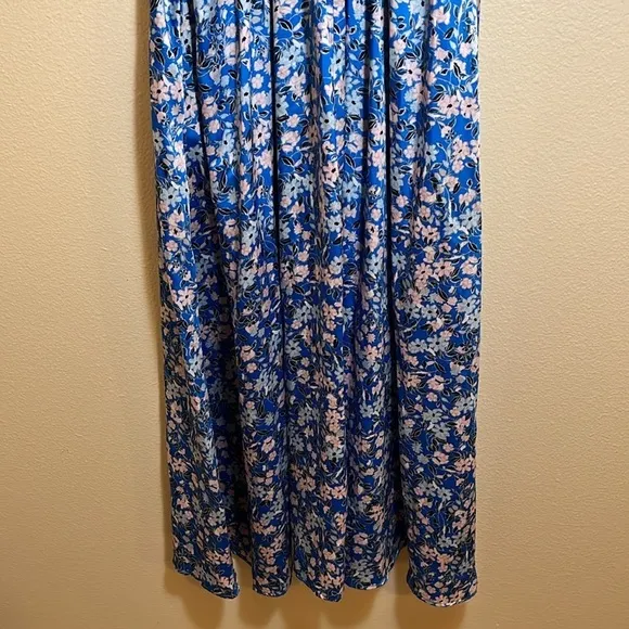 Melloday Blue Floral Boho Maxi Dress