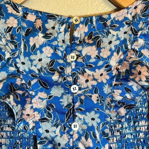 Melloday Blue Floral Boho Maxi Dress