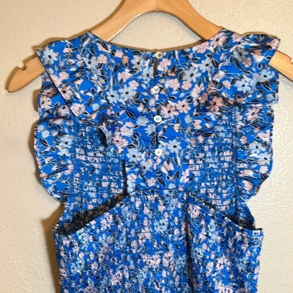 Melloday Blue Floral Boho Maxi Dress