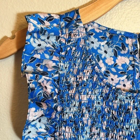 Melloday Blue Floral Boho Maxi Dress