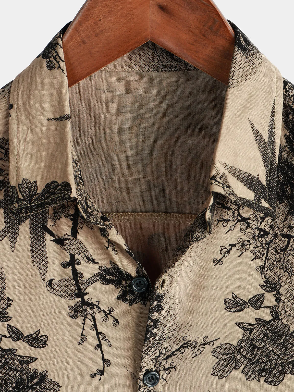 Men's Floral Vintage Summer Hawaiian Short Sleeve Shirt