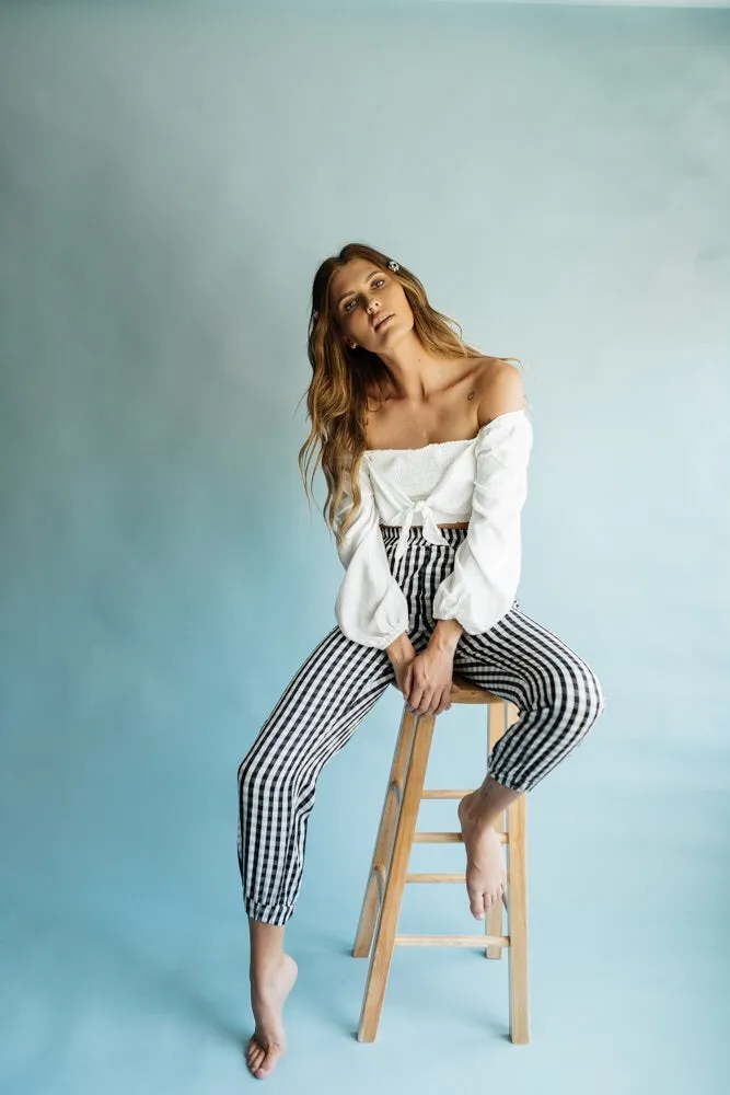 Mia Gingham Joggers