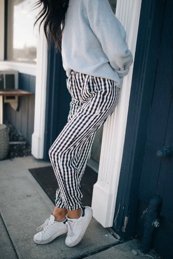 Mia Gingham Joggers