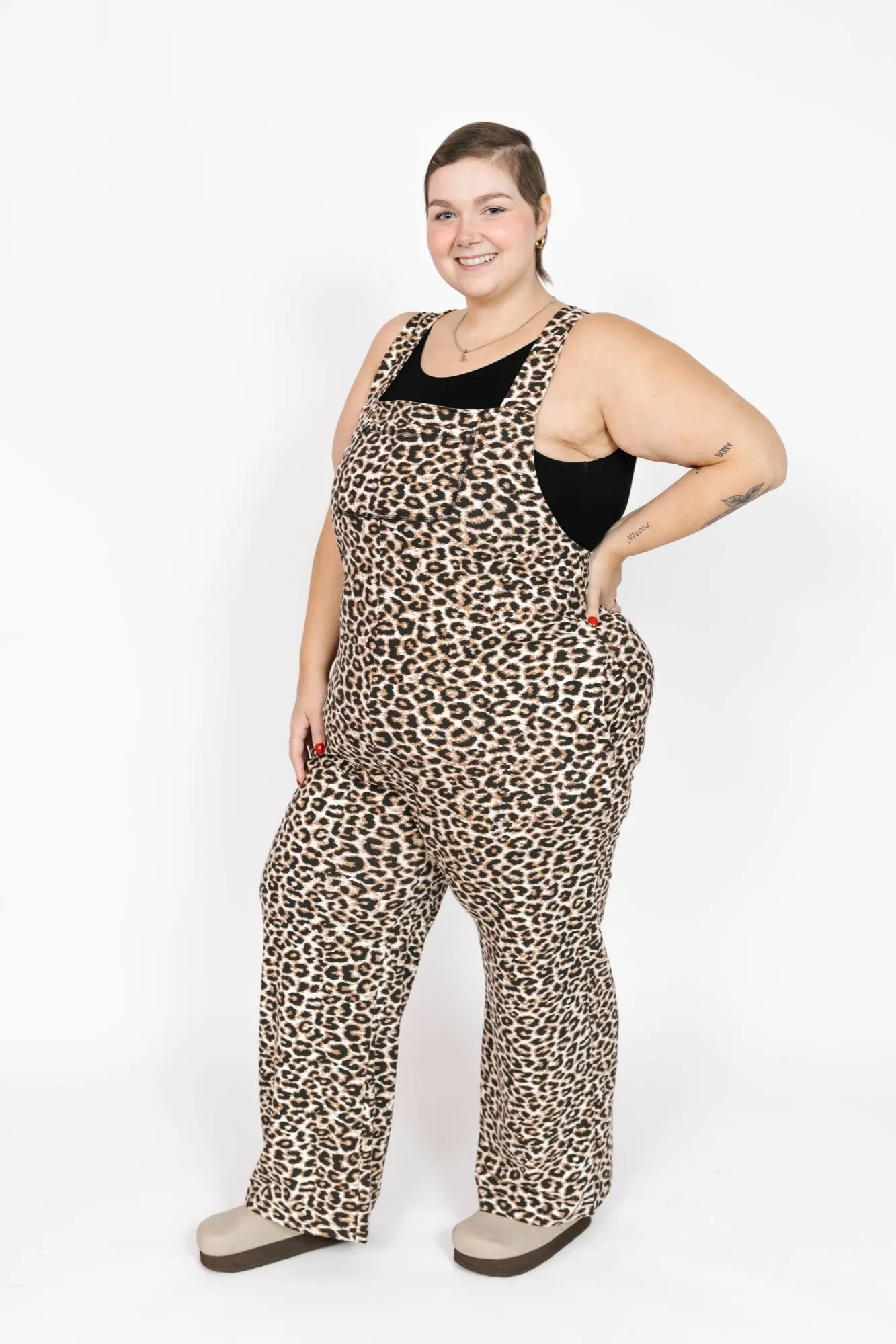 Mia Romperalls - Full Length - in Leopard