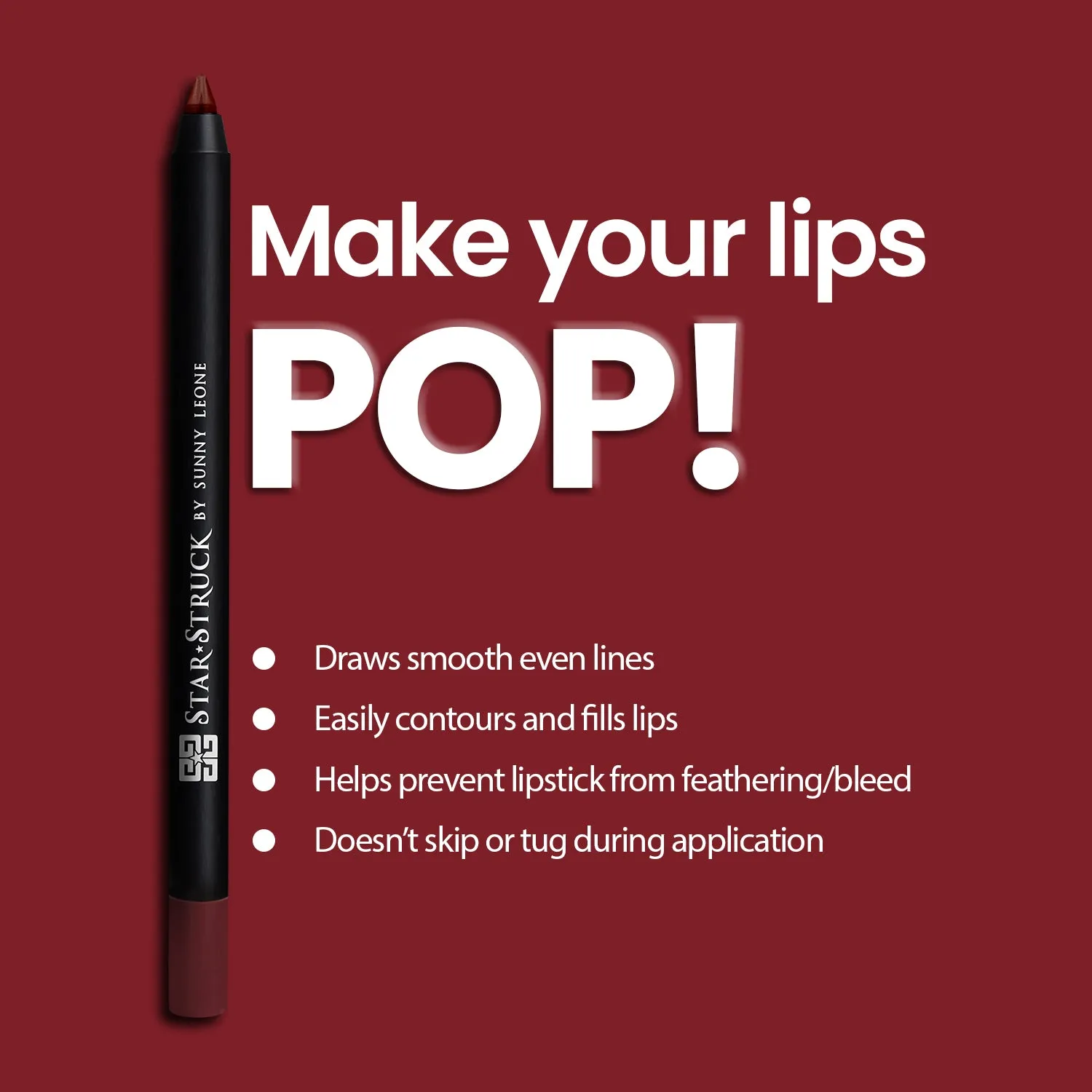 Midnight Twinkle - Long Wear Lip Liner, Maroon | 1.2gms