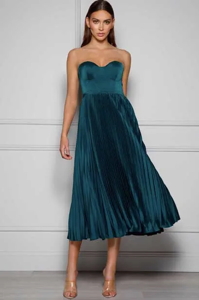 Milan Dress in Emerald Green by Elle Zeitoune - RENTAL