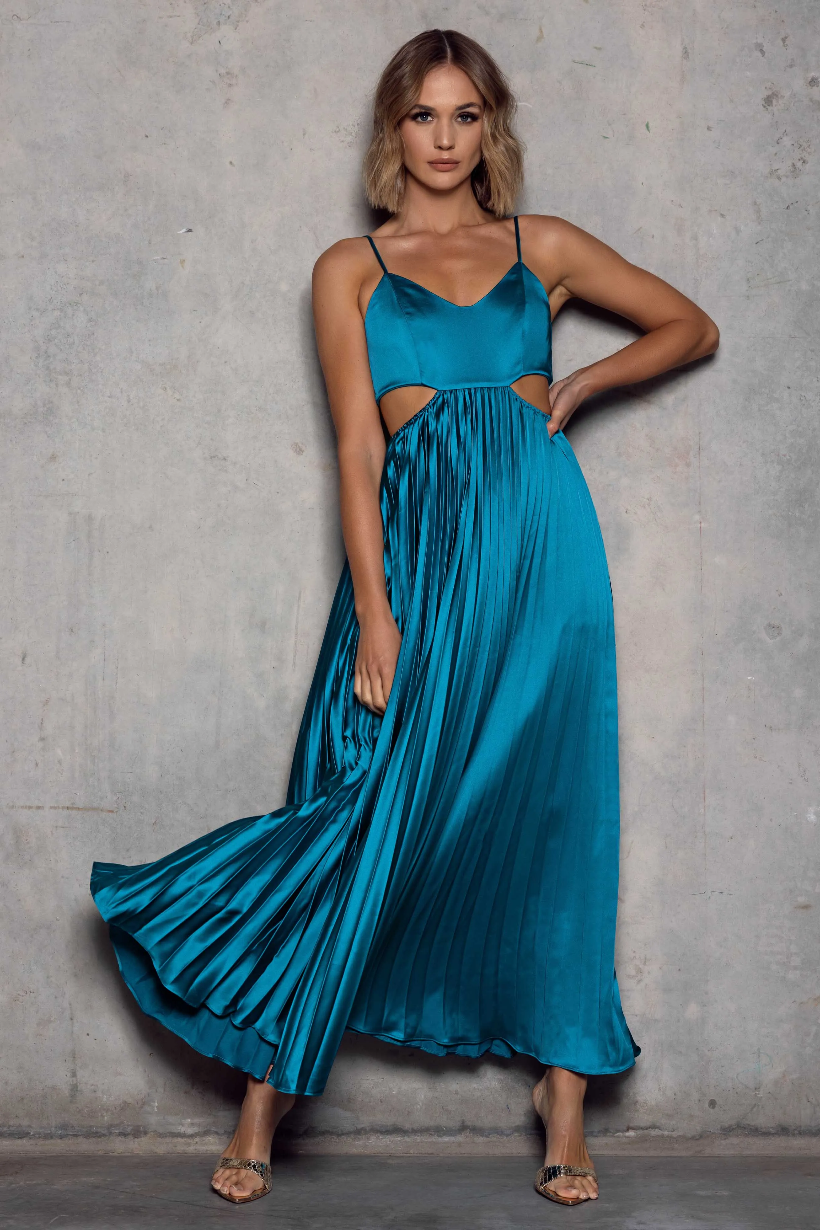 Millie Dress in Teal by Elle Zeitoune - RENTAL