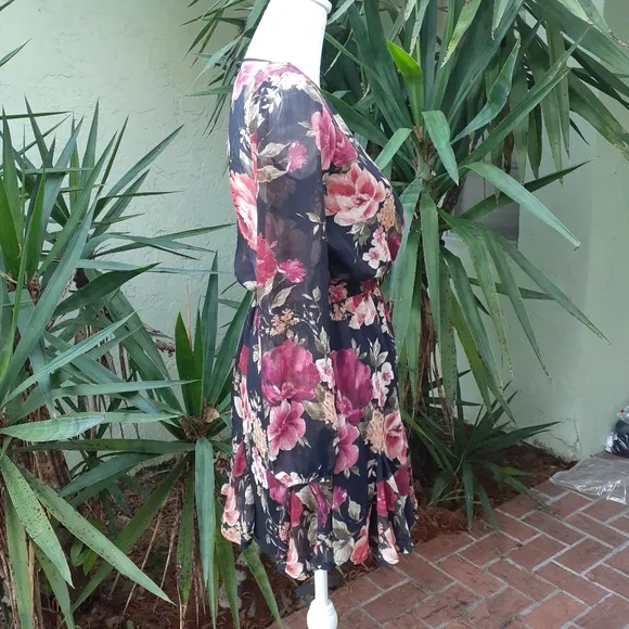 Mini Floral Ruffle Dress