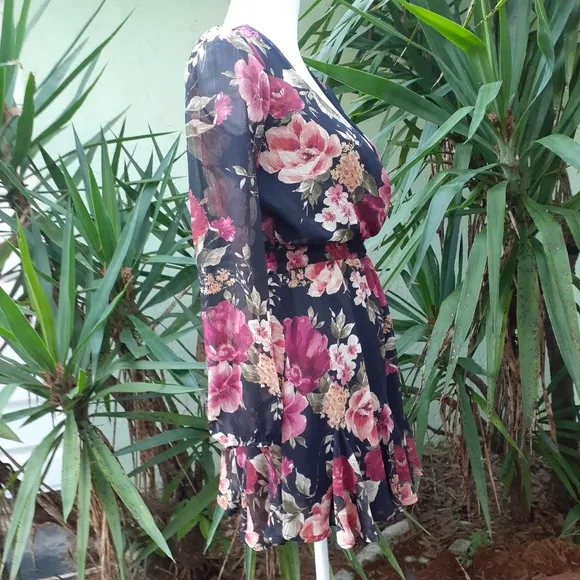 Mini Floral Ruffle Dress