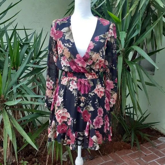Mini Floral Ruffle Dress