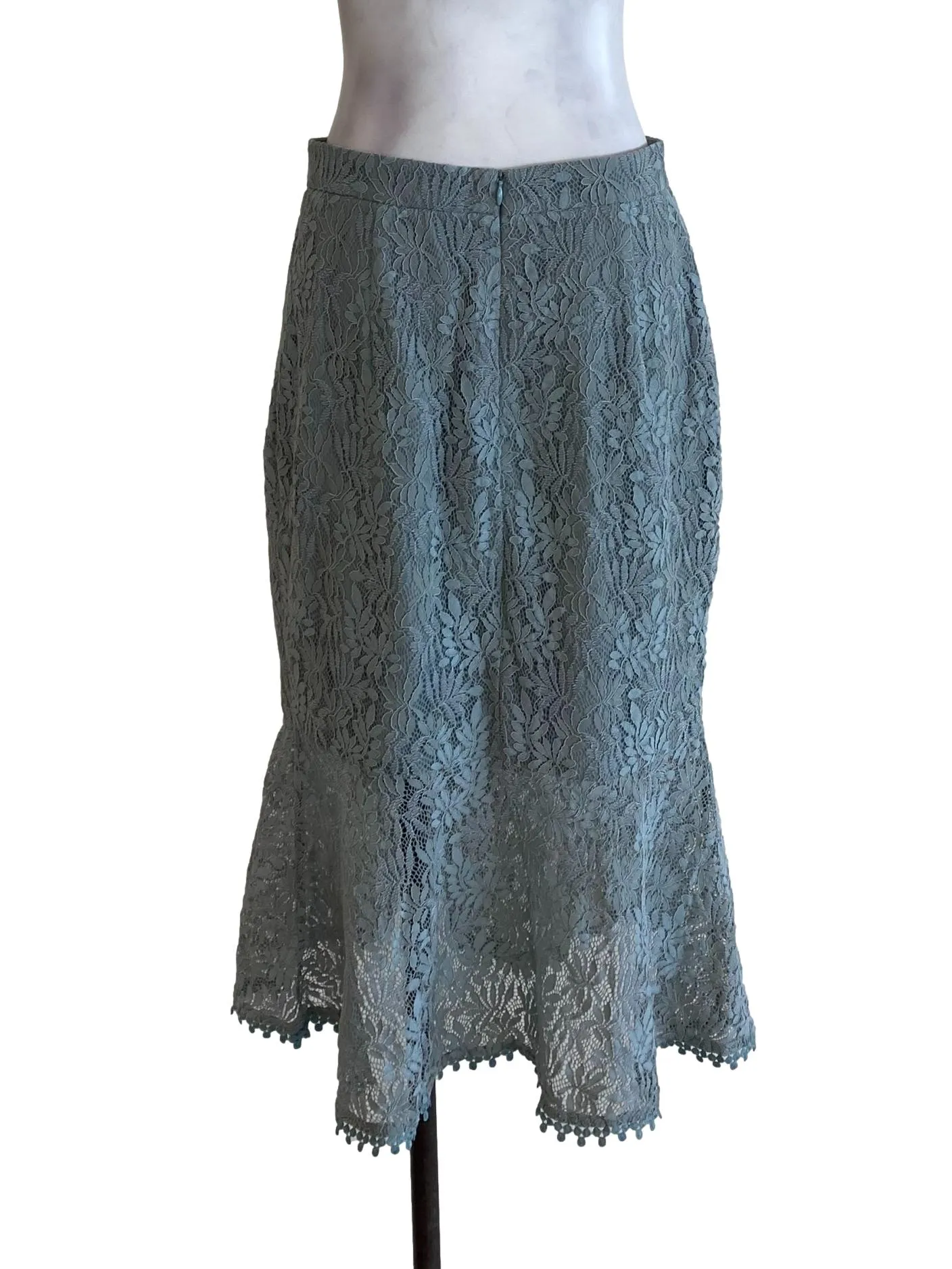 Mint Floral Laced Skirt LB