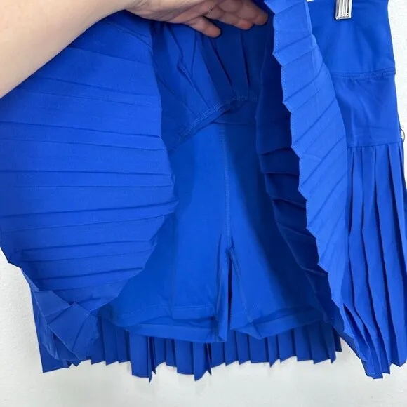 MPG Women's Size Large Royal Blue Pleated Mini Skort Tennis Pickleball Golf NWT