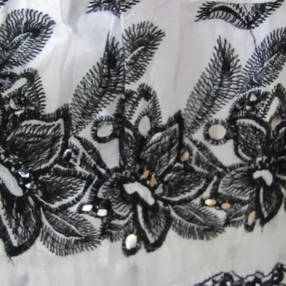 MULITPLES LADIES BOHO MAXI SKIRT WITH BLACK LACE TRIM