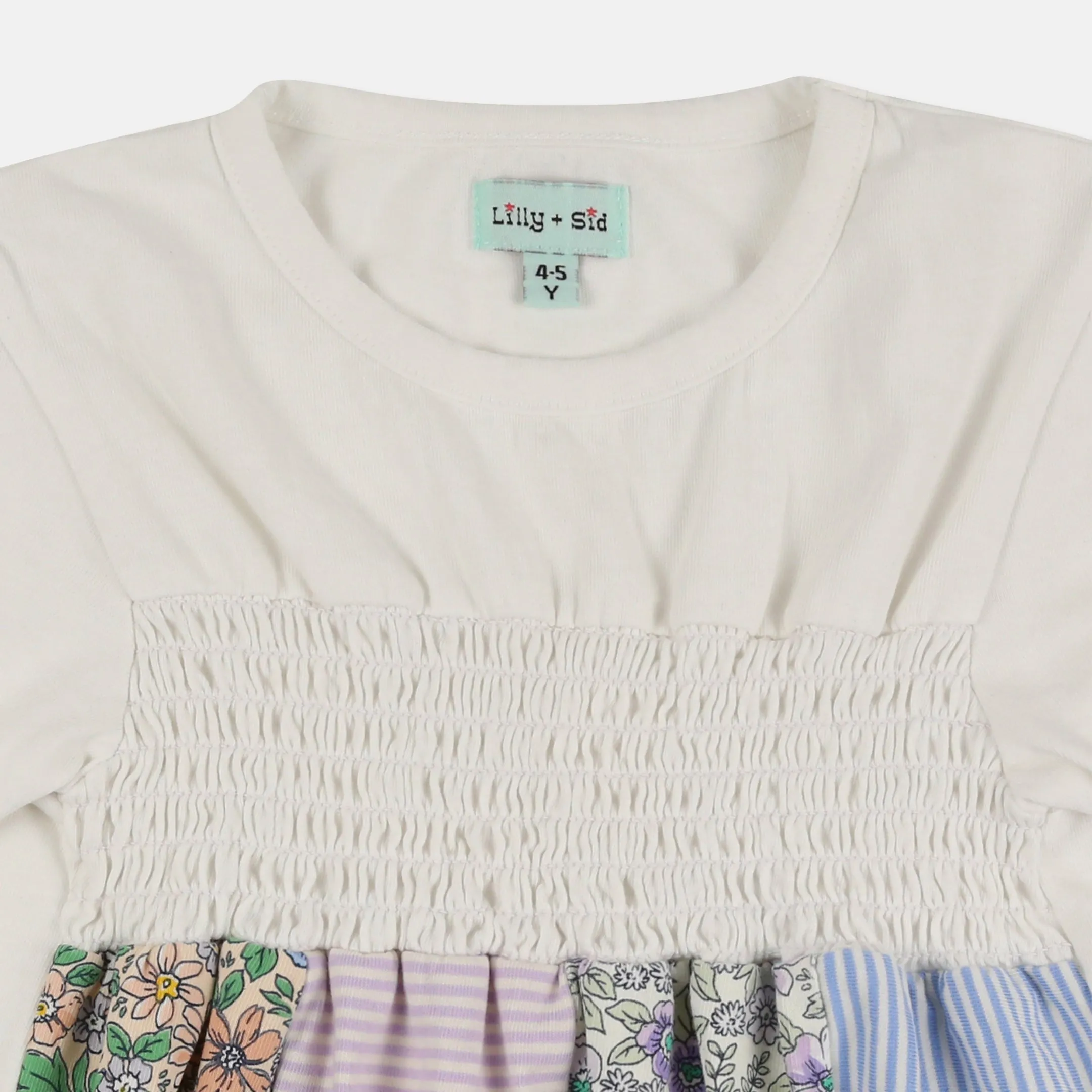 Multicoloured Floral And Stripe Print Top