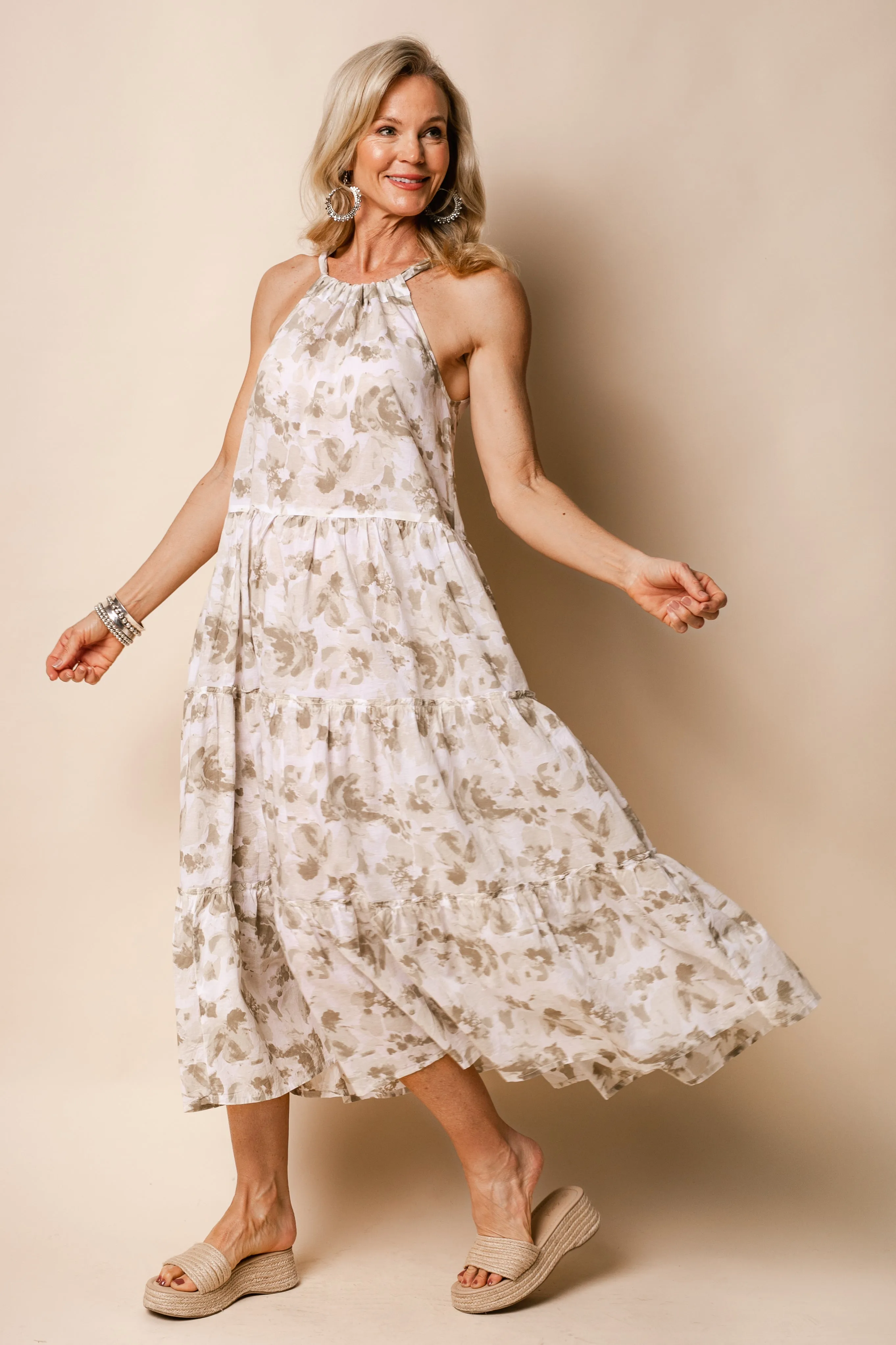 Murphy Cotton Dress in Latte