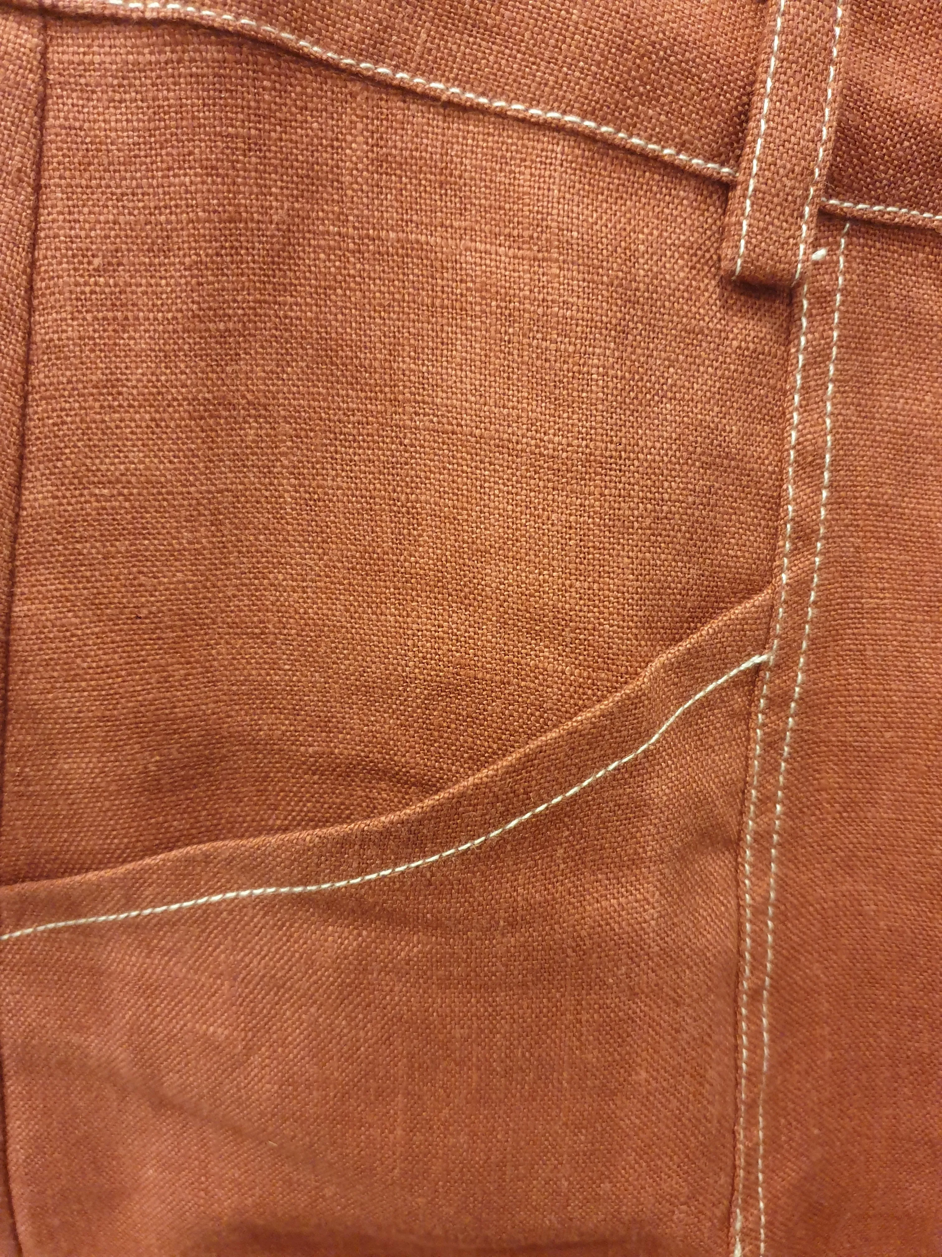 Nancybird red linen skirt size S / AU 10
