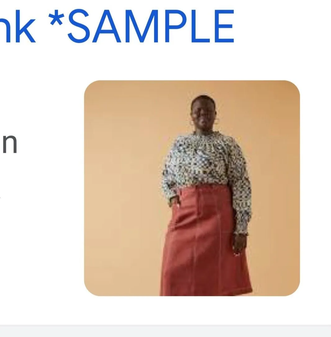 Nancybird red linen skirt size S / AU 10