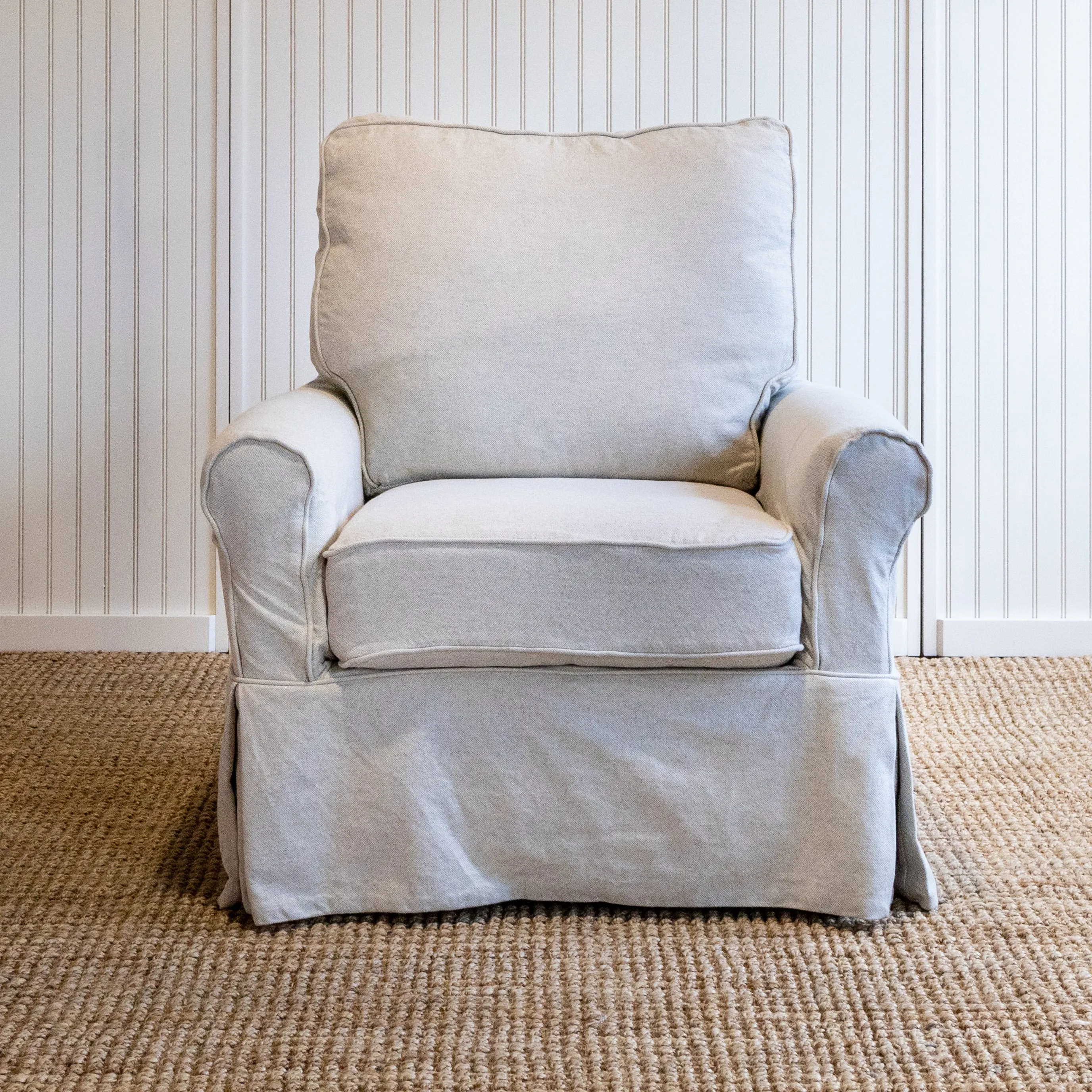 Nantucket Slipcovered XL Swivel Glider