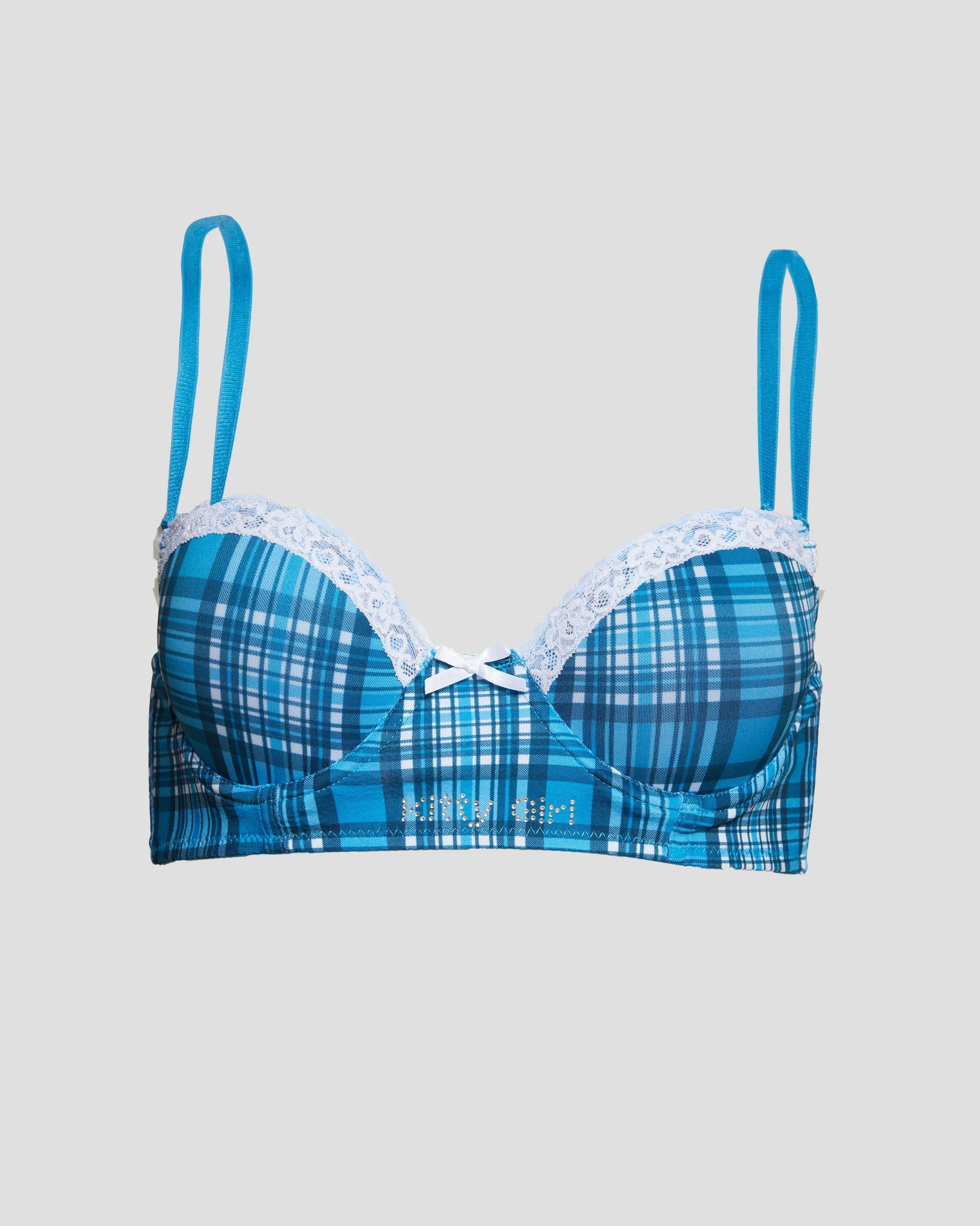 Naughty Kitten Plaid Set