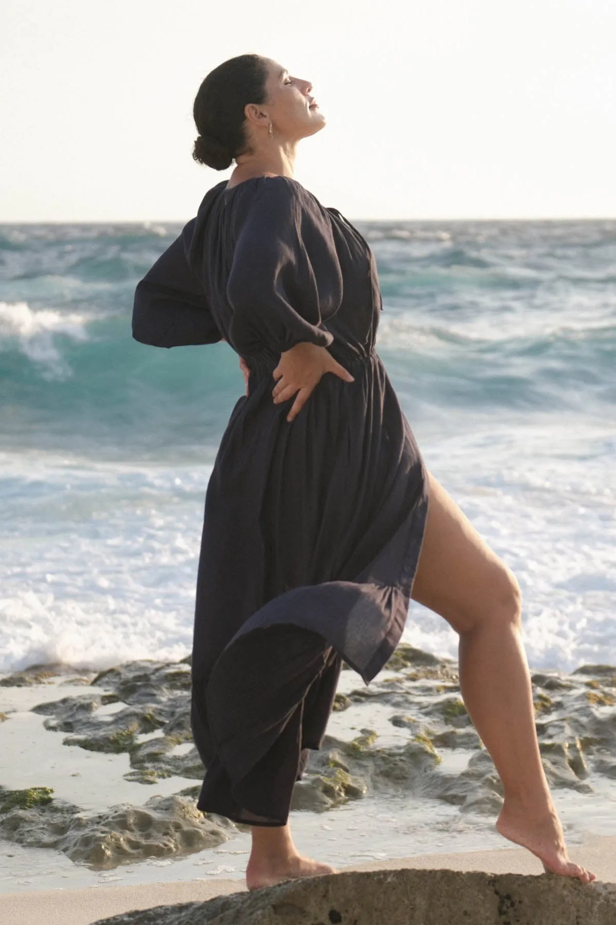 Navy Resort Wear Elgar Maxi Dress