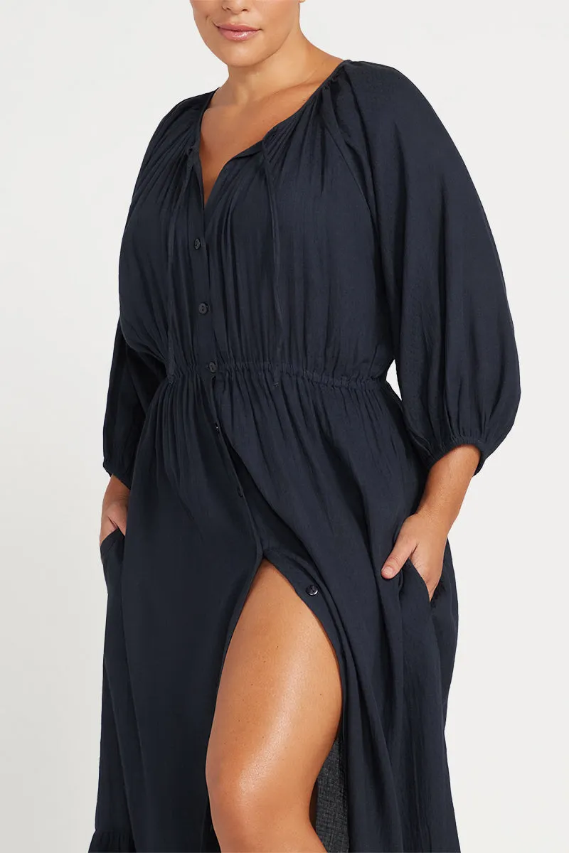 Navy Resort Wear Elgar Maxi Dress