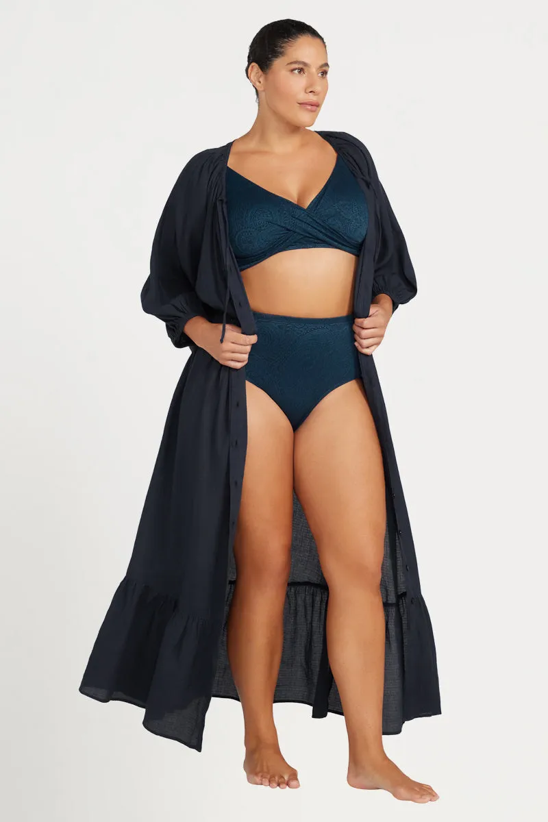 Navy Resort Wear Elgar Maxi Dress