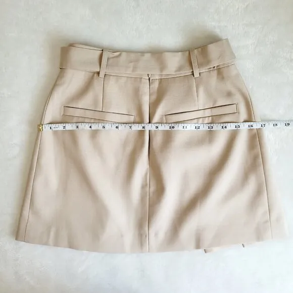 Neutral Beige Pleated Mini Skirt School Dark Academia Preppy Summer