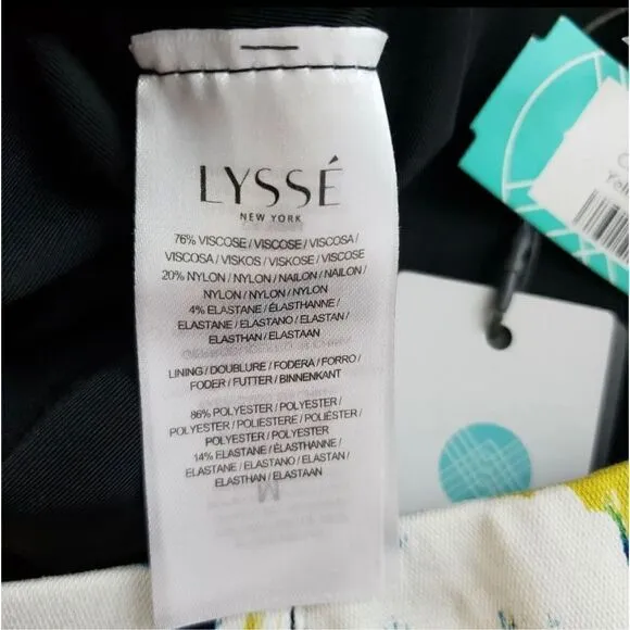 New Lysse New York Charity Pencil Skirt Yellow/Navy Flower Bunch Stitch Fix size