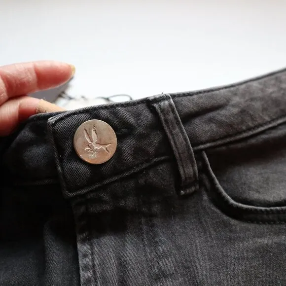 NEW  One Teaspoon Black Swan Mini Denim Skirt  size 25