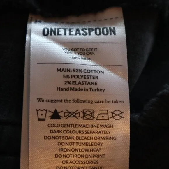 NEW  One Teaspoon Black Swan Mini Denim Skirt  size 25