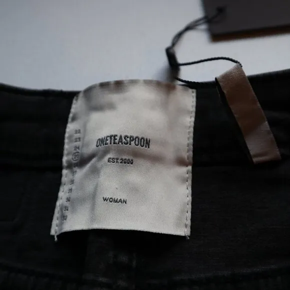 NEW  One Teaspoon Black Swan Mini Denim Skirt  size 25