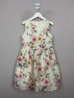 Next Cream Floral Dress 8y